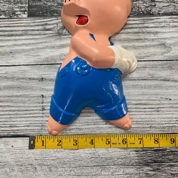 Rare Walt Disney Herstellung Germany 3 Little Pigs Plastic Wall Decor Art 3D - Picture 4 of 7